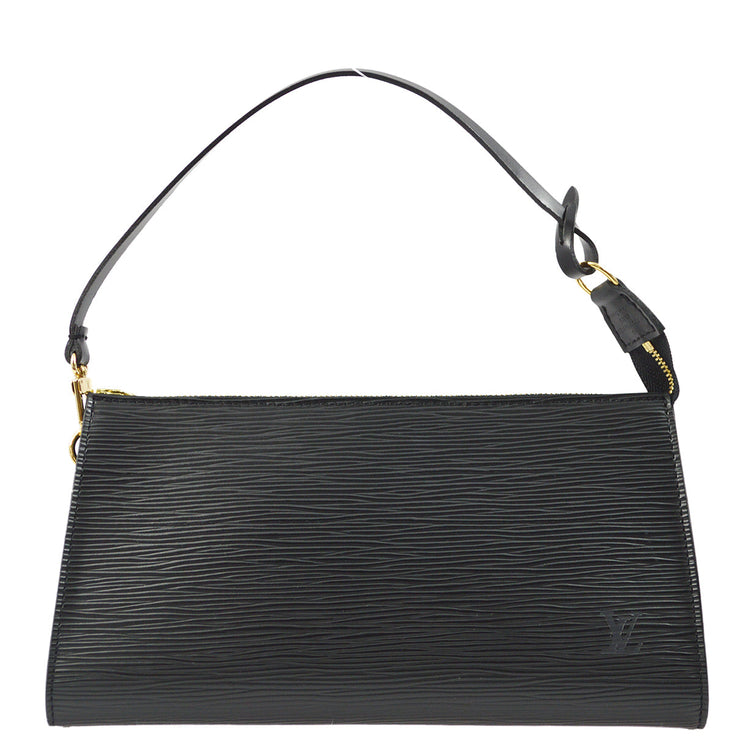 Louis Vuitton 2004 Black Epi Pochette Accessoires Pouch Handbag M52982