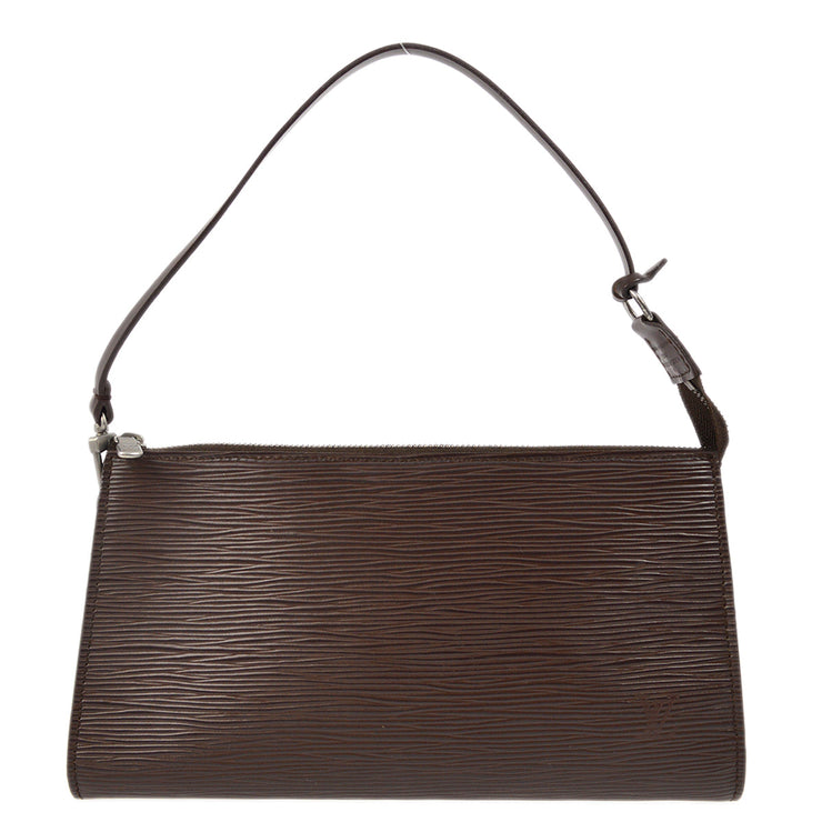 Louis Vuitton 2001 Brown Epi Pochette Accessoires Pouch Handbag M5294D