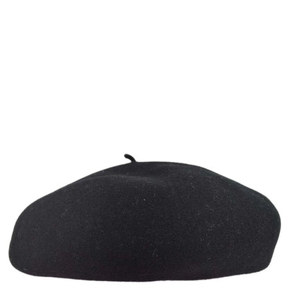 Chanel Oversize Black Hat Beret 98P #57 Small Good