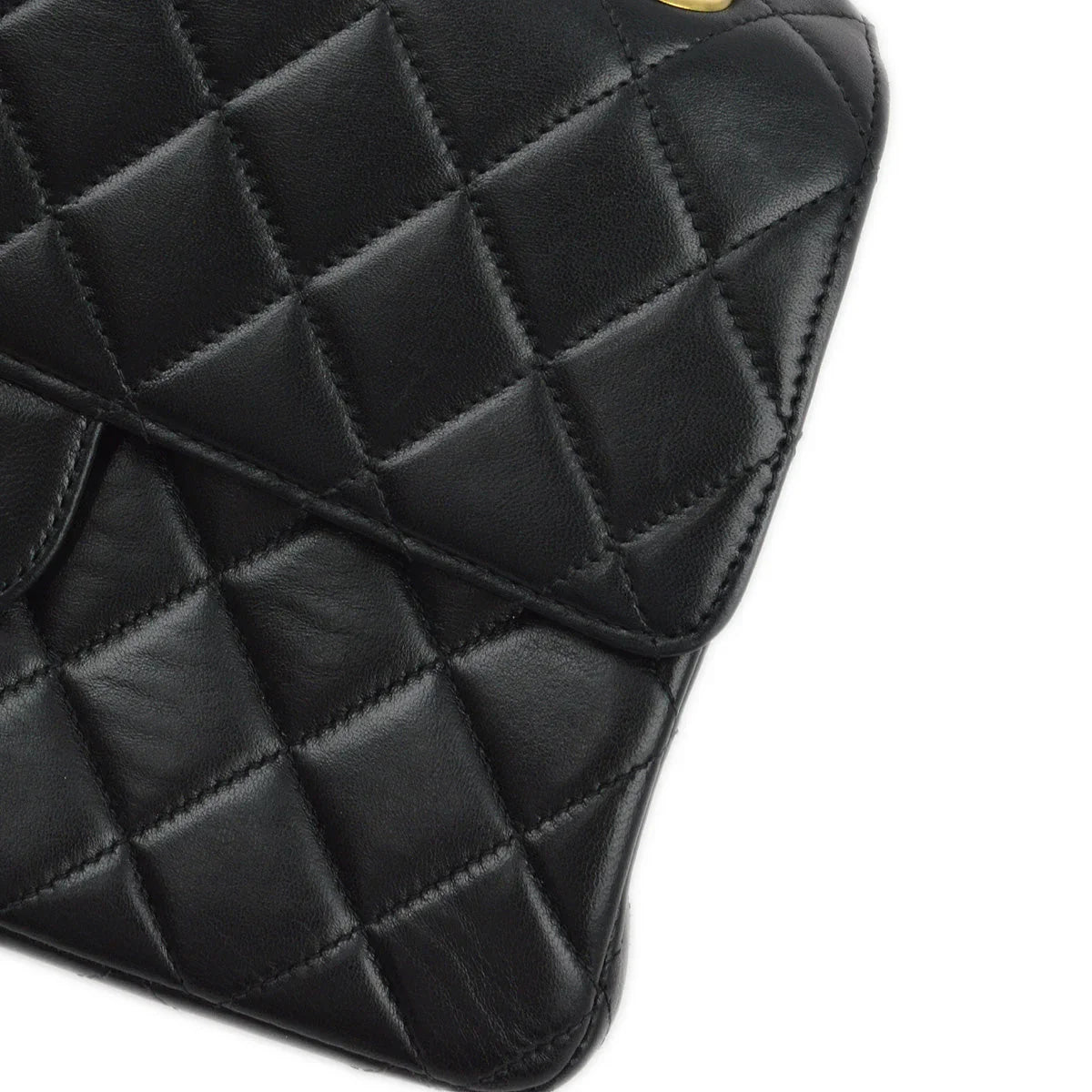 Chanel 1994-1996 Black Lambskin Double Sided Classic Flap Shoulder Bag
