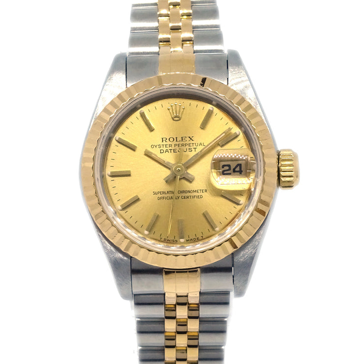 Rolex Oyster Perpetual Datejust Watch 26mm Ref.69173 18KYG SS