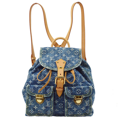 Louis Vuitton 2006 Blue Monogram Denim Sac a Dos GM Backpack M95056
