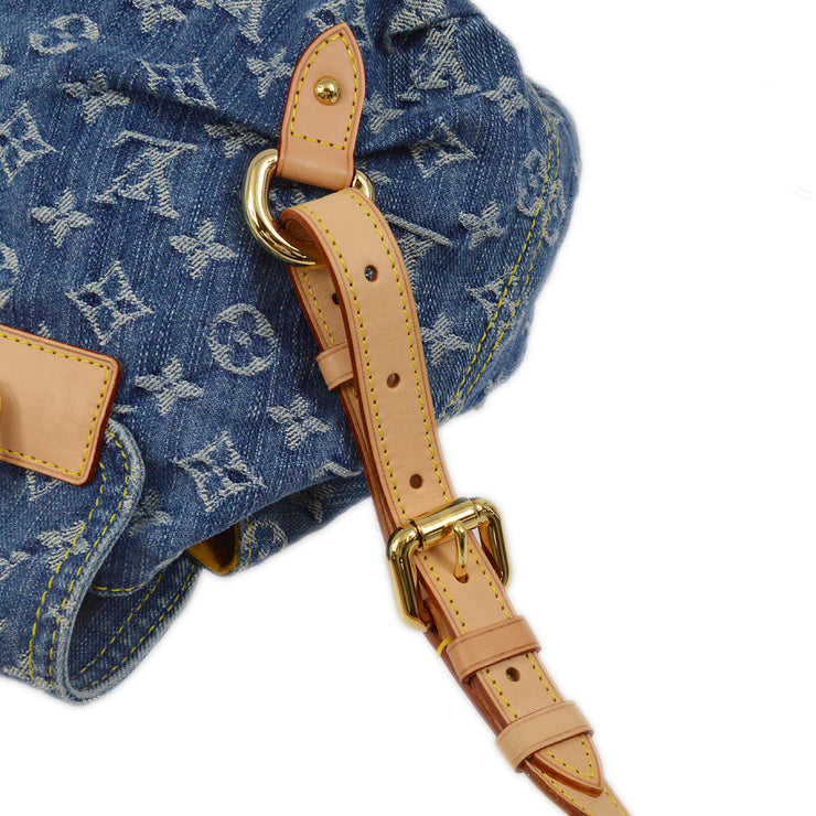 Louis Vuitton 2006 Blue Monogram Denim Sac a Dos PM Backpack M95057