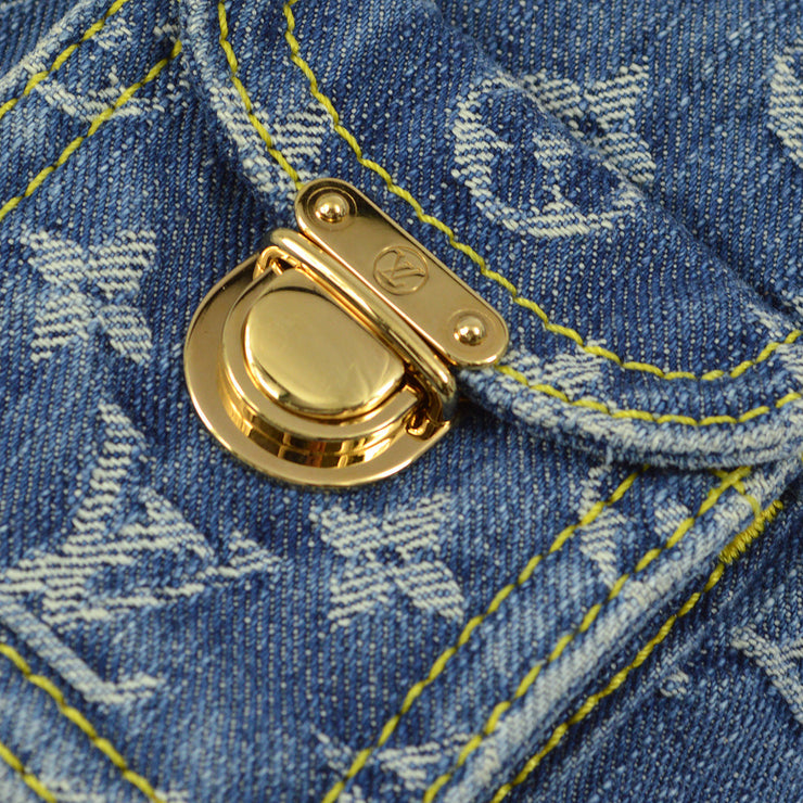 Louis Vuitton 2006 Blue Monogram Denim Sac a Dos PM Backpack M95057