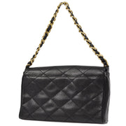 Chanel Black Caviar Flap Chain Handbag