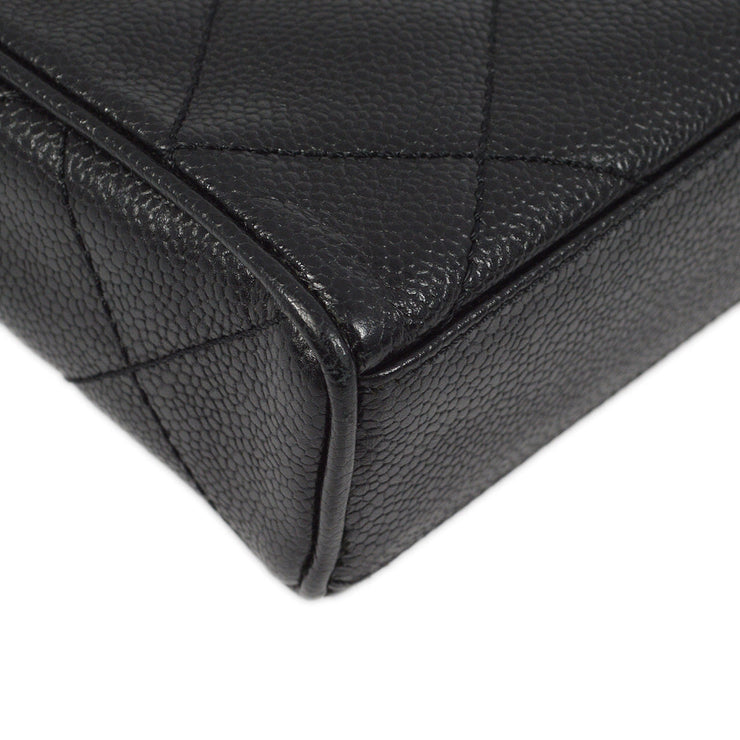 Chanel Black Caviar Flap Chain Handbag