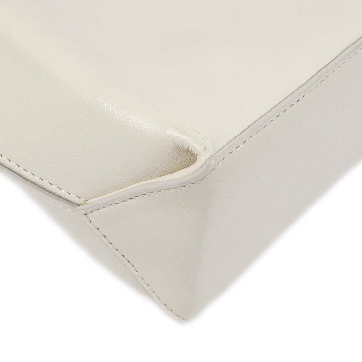 Chanel White Calfskin Essential Tote Bag