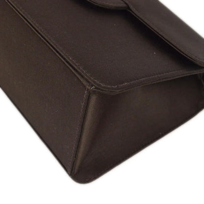 Chanel 1997-1999 Brown Satin Mademoiselle Lock Shoulder Bag