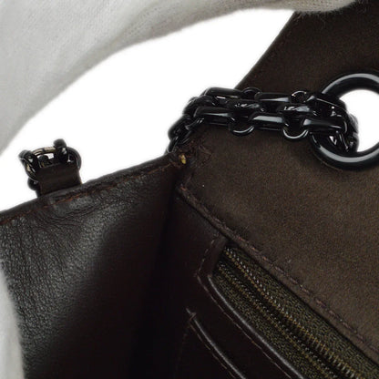 Chanel 1997-1999 Brown Satin Mademoiselle Lock Shoulder Bag