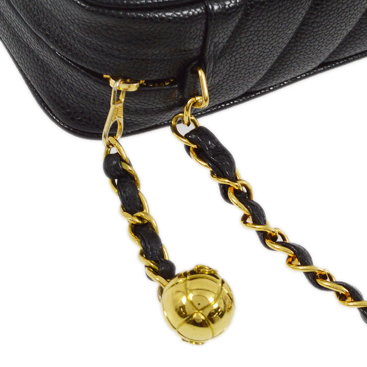 Chanel Black Caviar Camera Bag Small
