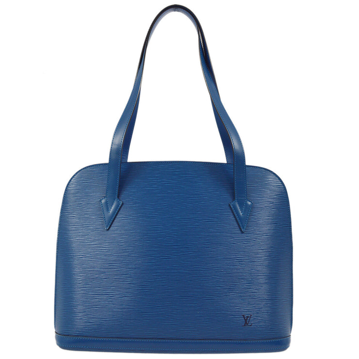 Louis Vuitton 1999 Blue Epi Lussac Shoulder Bag M52285