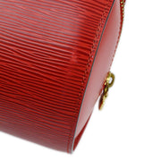 Louis Vuitton 1999 Red Epi Soufflot Handbag M52227