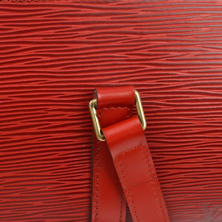Louis Vuitton 1999 Red Epi Soufflot Handbag M52227