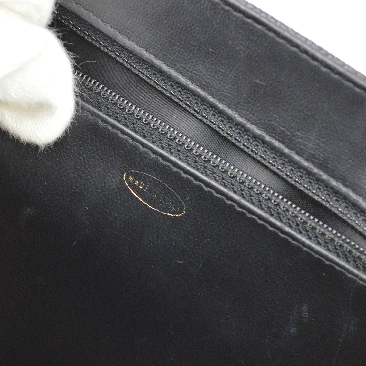 Chanel 1994-1996 Black Caviar Vanity 2way Shoulder Handbag