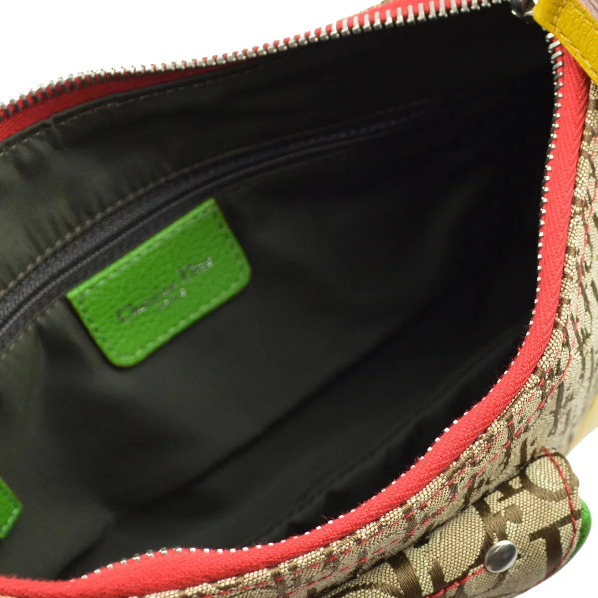 Christian Dior 2004 Rasta-Color Trotter Saddle Shoulder Bag
