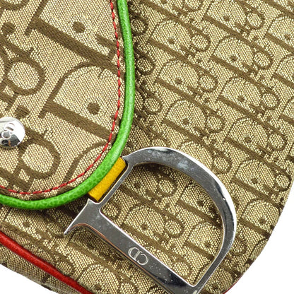 Christian Dior 2004 Rasta-Color Trotter Saddle Shoulder Bag