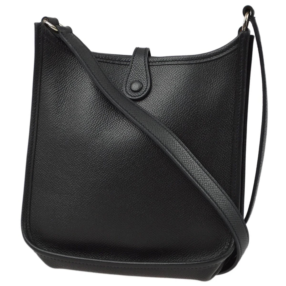 Hermes 2004 Black Epsom Evelyne TPM Shoulder Bag