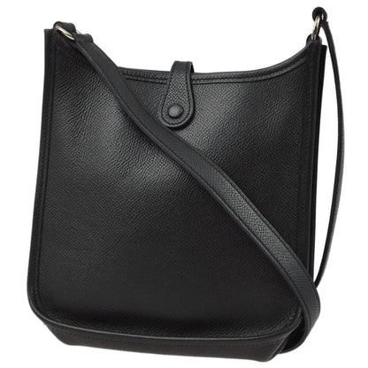 Hermes 2004 Black Epsom Evelyne TPM Shoulder Bag