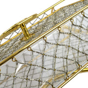 Chanel * Clear Gold Beaded Flap Shoulder Bag Medium