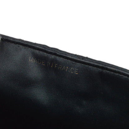 Chanel 1986-1988 Black Satin Mini Classic Square Flap Shoulder Bag 17
