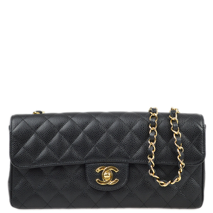 Chanel * Black Caviar East West Shoulder Bag
