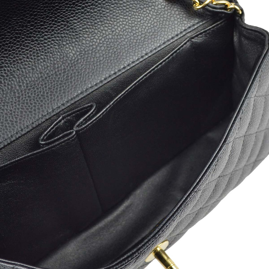 Chanel * 2005-2006 Black Caviar East West Shoulder Bag