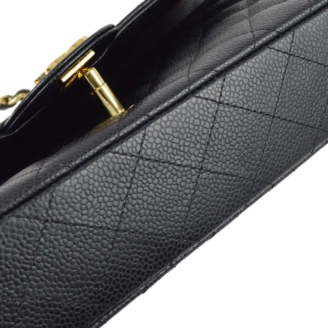 Chanel * 2005-2006 Black Caviar East West Shoulder Bag