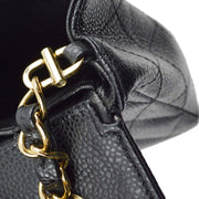 Chanel * Black Caviar East West Shoulder Bag