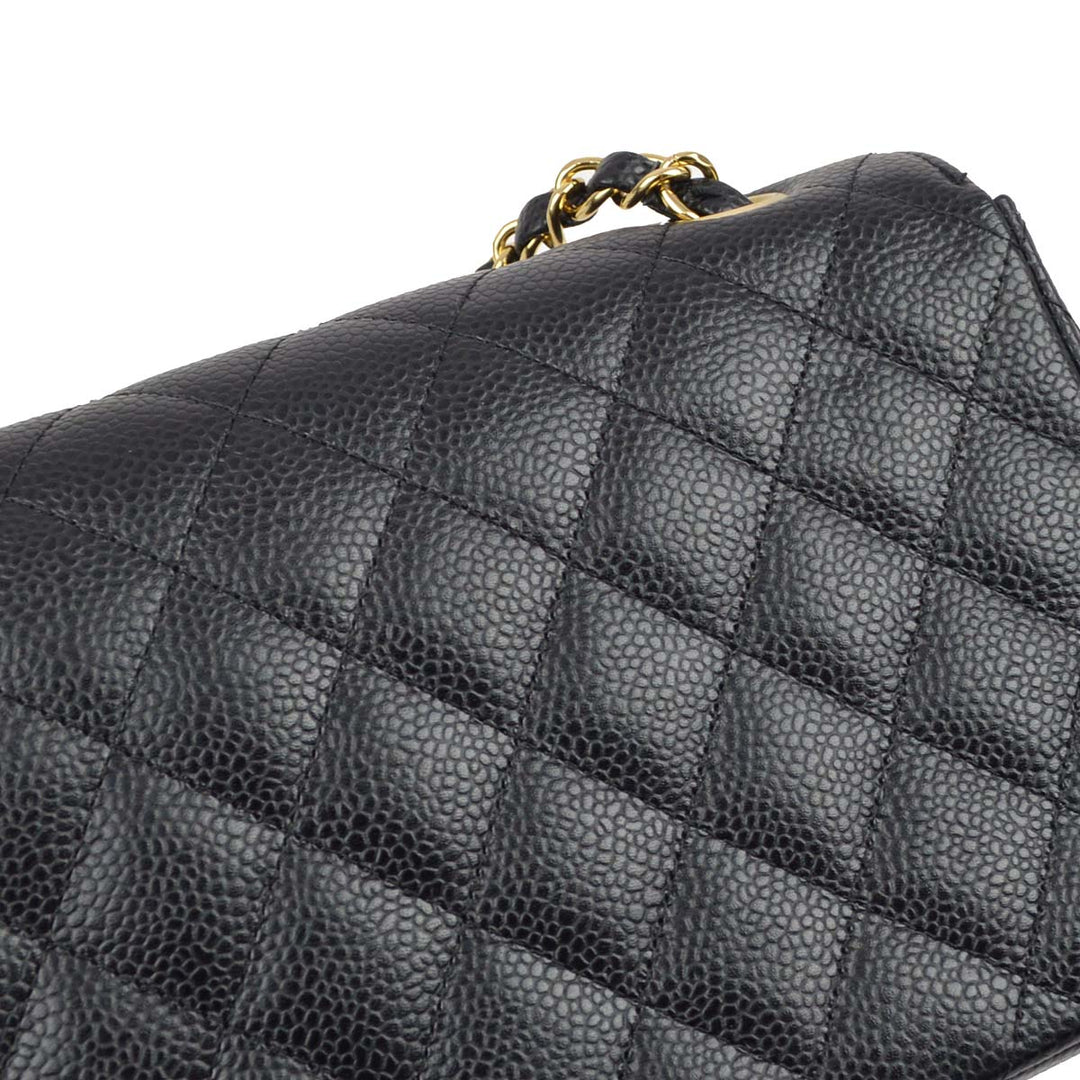 Chanel * 2005-2006 Black Caviar East West Shoulder Bag