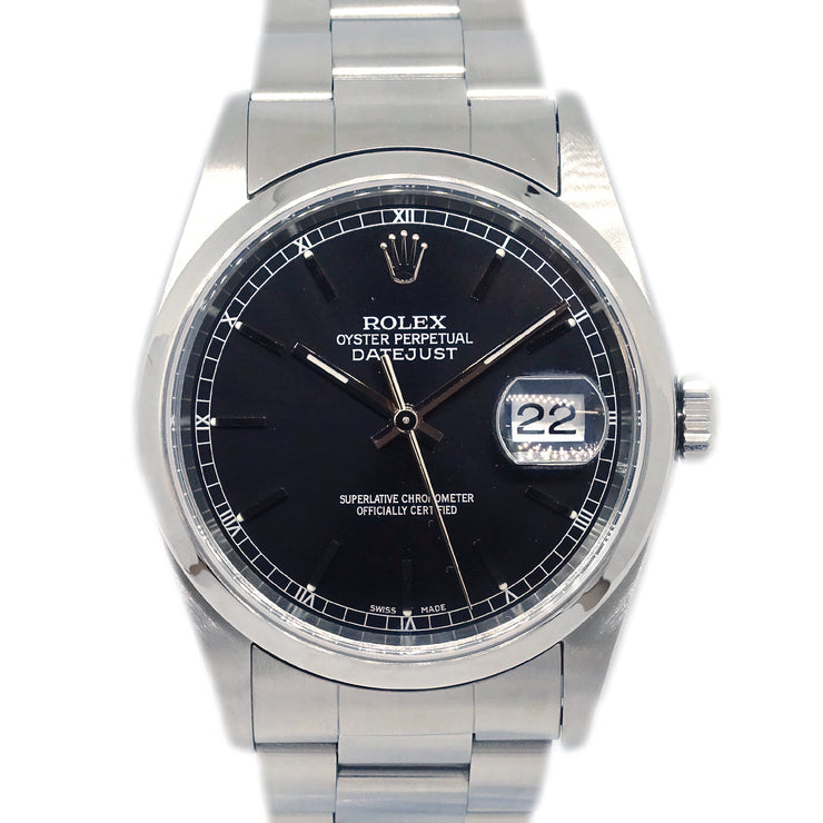 Rolex Oyster Perpetual Datejust 34mm Ref.16200 Watch SS