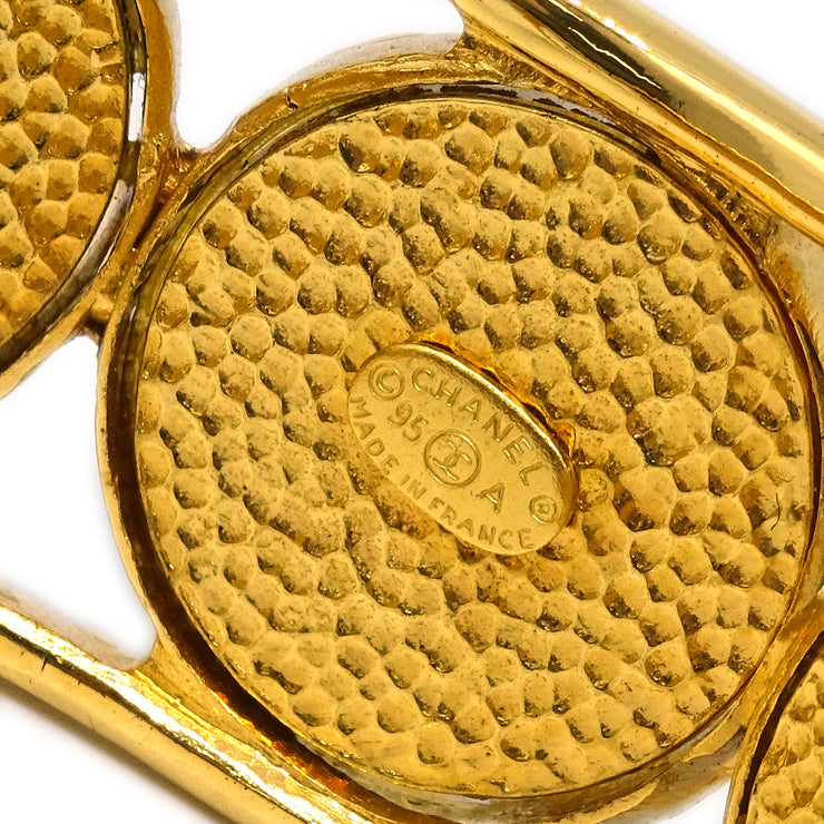 Chanel Bangle Rhinestone Gold 95A
