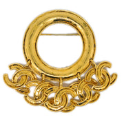 Chanel Hoop Brooch Pin Gold 94P