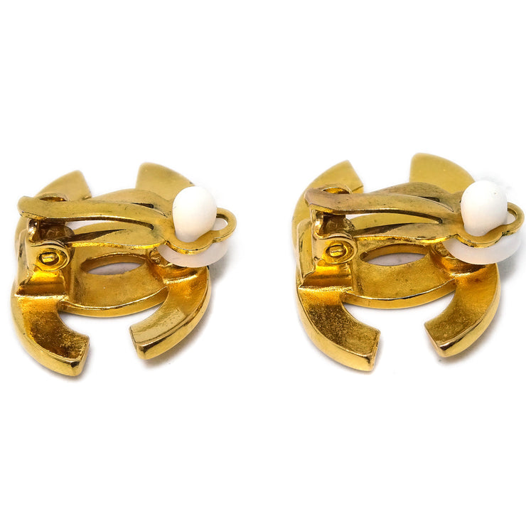 Chanel Gold CC Earrings Clip-On 02P