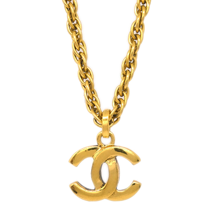 Chanel Gold CC Pendant Necklace