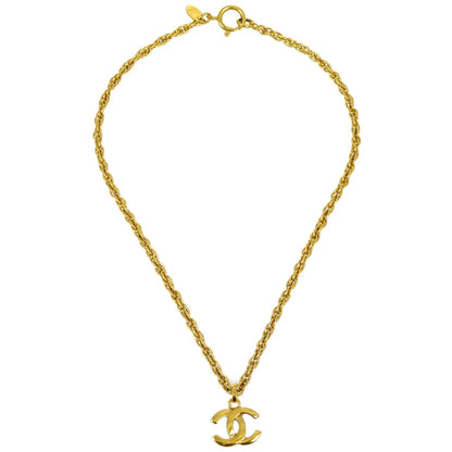 Chanel Gold CC Pendant Necklace