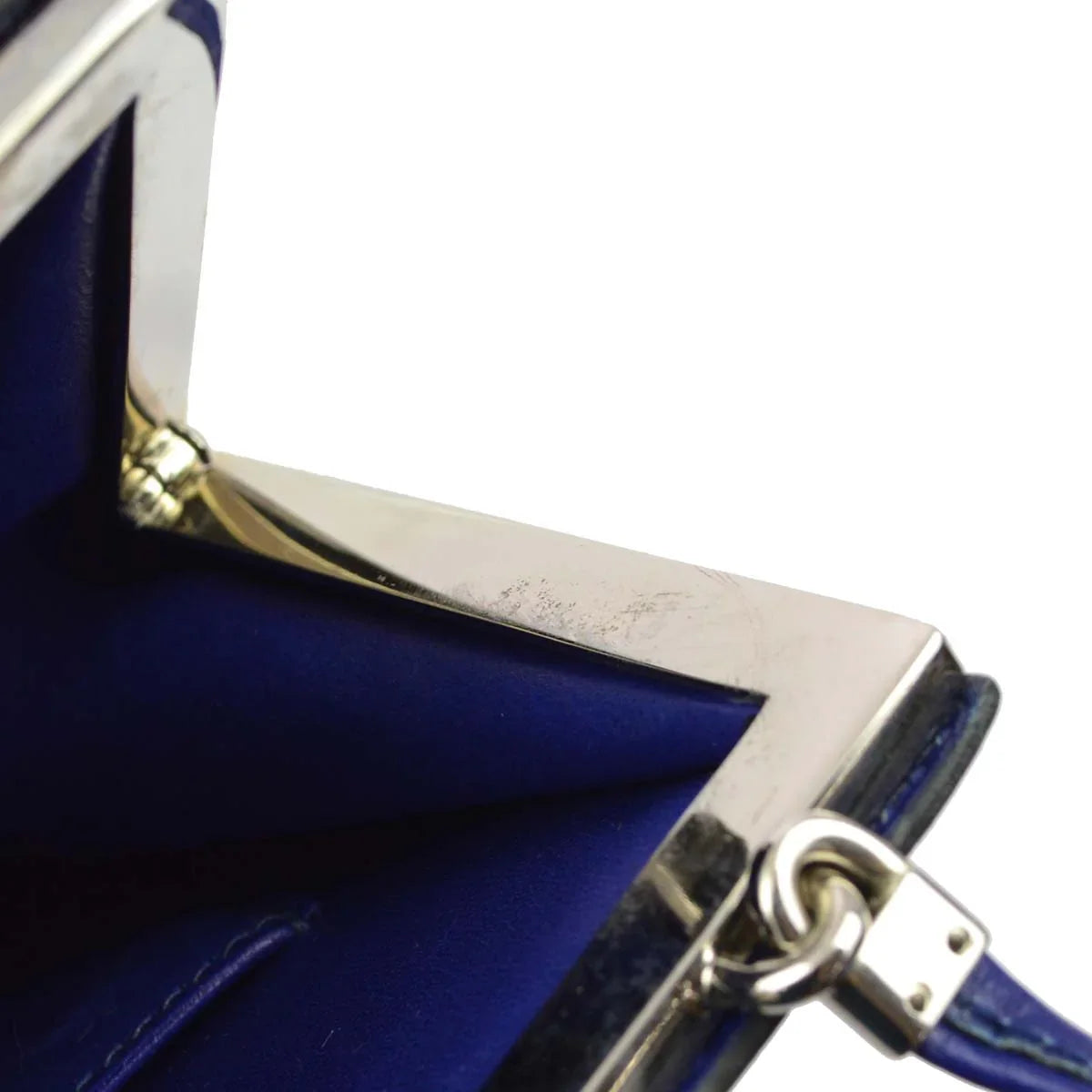 Hermes * 1989 Blue Box Calf Sac A Malice Shoulder Bag