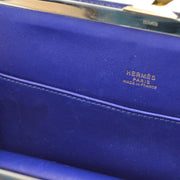 Hermes * 1989 Blue Box Calf Sac A Malice Shoulder Bag