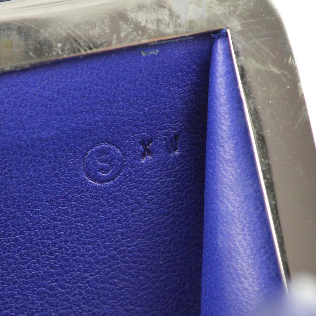 Hermes * 1989 Blue Box Calf Sac A Malice Shoulder Bag