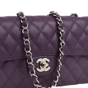 Chanel * Purple Caviar East West Shoulder Bag