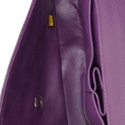 Chanel * Purple Caviar East West Shoulder Bag