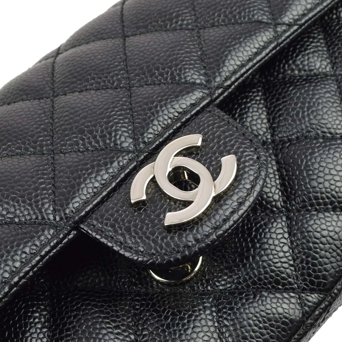 Chanel * 2006-2008 Black Caviar East West Shoulder Bag