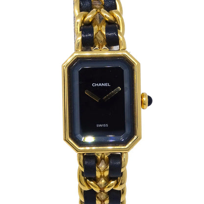 Chanel Premiere Watch Gold Black #XL