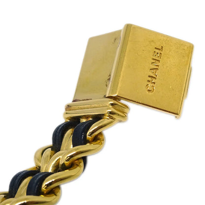 Chanel Premiere Watch Gold Black #XL