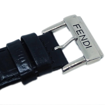 Fendi 210G Watch Black SS Leather