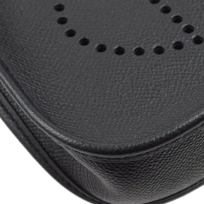 Hermes 2004 Black Epsom Evelyne TPM Shoulder Bag