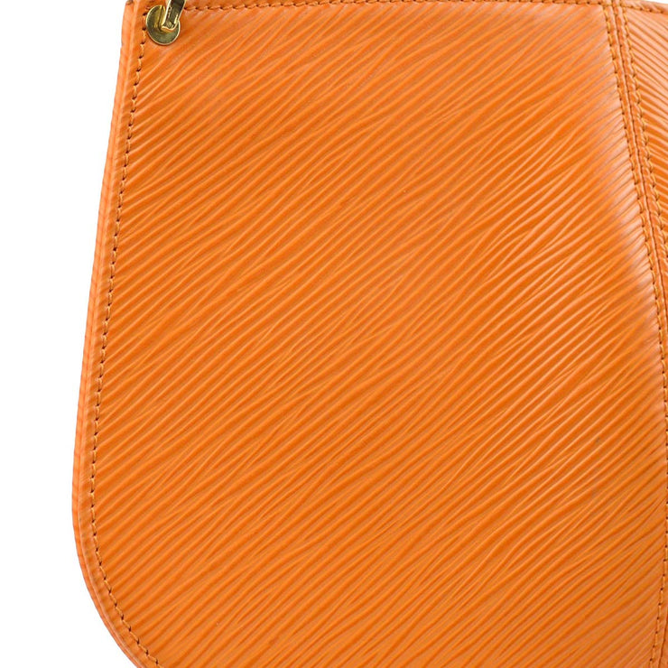 Louis Vuitton 2003 Orange Epi Pochette Demi-lune Handbag M5262H