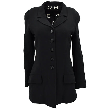 Chanel Single Breasted Jacket Black