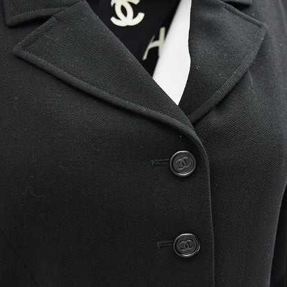 Chanel Single Breasted Jacket Black