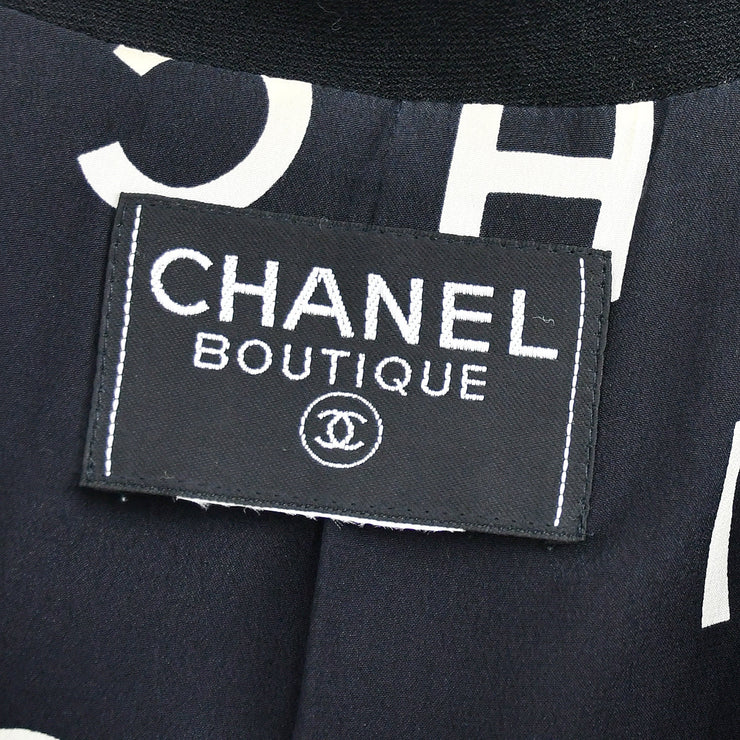 Chanel Single Breasted Jacket Black