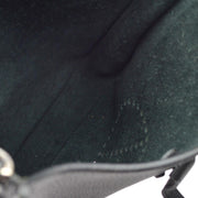 Hermes 2009 Black Taurillon Clemence Evelyne 3 PM Shoulder Bag